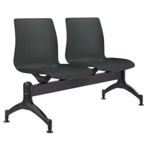 ST Pod Beam Seating - 2 Seater, Black PLASTIC